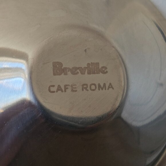 BREVILLE Cafe Roma Espresso Set Cups/Mugs Saucers Stainless Steel Double Wall - Picture 3 of 4